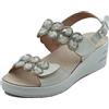 Melluso 019267 White Sandali per Donna in Pelle Bianca con Doppio Stretch e Fibbia (Taglia 40)