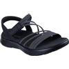 Skechers Sandali da Donna Go Walk Flex Emma Flat, Nero, 38