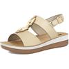 inblu Sandali Donna con Fasce e Catena, Plantare in Vera Pelle