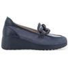 Melluso Mocassino Zeppa Blu Navy con Lavorazione Traforata e Fiocco k55480 39
