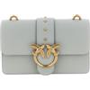 Pinko Borsa love one mini tracolla 105856 A0F1 K32Q grigio perla