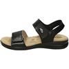 Valleverde Ciabatta in Pelle Nera con Cinturino a Strappo 25333-BLACK 36 EU