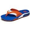 Reef Fanning Pregame Infradito da uomo, impermeabili, con apribottiglie, supporto per arco plantare, suola resistente, Arancione/blu., 46 EU