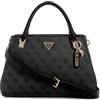GUESS Noelle II Luxury Satchel, Borsa, Tracolla Donna, Logo Carbone, Taglia Unica