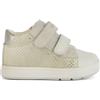 Geox B Biglia Girl C, Scarpe da ginnastica Bimba 0-24, Off White Silver, 25 EU