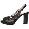 VALLEVERDE Scarpe Sandalo Decolte Donna 45552 Pelle Nero Originale PE 2020 New