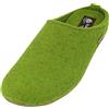 HAFLINGER Everest Fundus pantofole di feltro in un design semplice verde erba, 42