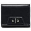 Armani Exchange Portafoglio da donna Amelie, con logo dorato, colore: nero