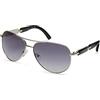 GUESS Factory Women's Metal Sunglasses Pilot, Gold/Gradient Smoke, 60mm