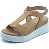 Stonefly 223717 Parky 36 Tobacco Sandali per Donna in Pelle Nabuk con Zeppa Alta (Taglia 38)