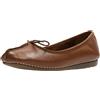 Clarks Freckle Ice, Ballerine Donna, Marrone Dark Tan Leather, 41 EU