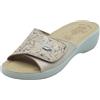 Fly Flot T5 G16 DE Beige Ciabatte per Donna in Tessuto con Chiusura a Strappo