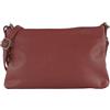 modamoda de T258 - Borsa a tracolla clutch da donna in pelle, 25 x 16 x 3 cm, fatta a mano in Italia, rosso porpora, m