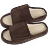 OhMill Pantofole per diabetici da uomo, extra larghe, sandali ortopedici, scarpe per diabetici, pantofole extra larghe, piedi gonfi, Marrone, 41.5/42.5 EU