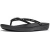 Fitflop Infradito ergonomiche da donna Iqushion multi-cristallo, Nero, 36 EU