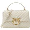 Pinko Donna Borsa A Mano 100044A0GK Pelle Bianco Taglia Unica