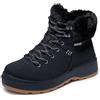 Skechers 168087 PARK CITY BLACK scarpe donna scarponcino lacci zip doposci waterproof 41