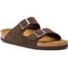 Birkenstock 951313 Arizona SFB mocca, Suede Leather PIANELLE Uomo, Mocca EU 45