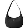 Babysun Mini borsa a tracolla da donna in nylon a mezzaluna borsa a tracolla ascellare borsa a tracolla da donna piccola borsa tote, Nero-2L, 29cm x 12cm x 17.5cm (11.4 x 4.7 x 6.9)
