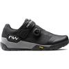 Northwave Overland Plus Scarpe MTB Uomo - Mountain Bike Trail/Gravel, Suola Vibram Fort Augustus, SLW3 con Velcro, Clipless, Nero EU 45