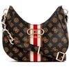 GUESS Nelka Top Zip Crossbody Mocha Logo