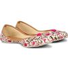 Generic Jutti indiano sposa Khussa tradizionale partito Mojari piatto US taglia 5-10 (rosa, blu, arancione)