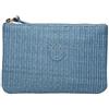 Pinko Bag Pochette in Rafia Art. 106763A39Y (E5YQ - Light Blue)