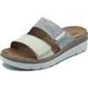 GRÜNLAND il benessere è naturale Grunland MOLL CE0485 Latte Sandali Confort per Donna in Pelle Doppia Chiusura a Strappo (Taglia 38)