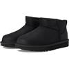 UGG Classic Ultra Mini Lthr, Stivali alla Moda Donna, Nero, 36 EU