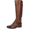 CAPRICE Stivali da donna alti con tacco con cerniera eleganti, Marrone (Cognac Comb), 36 EU