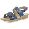 inblu Sandali Donna con Tripla Regolazione a Strappo, Plantare in Pelle