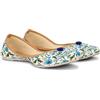 Generic Jutti indiano sposa Khussa tradizionale partito Mojari piatto US taglia 5-10 (rosa, blu, arancione)