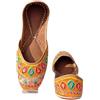 Generic EthnicVibes Pance Pelle Moda Donne Indiano Jutti Wedding Festival Party Mojari US Taglia 5-10 con Kundan Lavoro & Ricamo