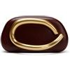 CARTIOBEATY Borsa da sera da donna Borsa da sera Unica Borsa alla moda per le donne 2025 Borsa in pelle vegana Scatola di frizione acrilica, Pu Borgogna