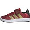 adidas Unisex - Bambini e Ragazzi Marvel Avengers Grand Court Shoes Kids, Better Scarlet/Matte Gold/Core Black, 31 EU