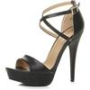 AJVANI Donna tacco alto fibbia cinturini incrociati scarpe punta aperta sandali numero 7 40