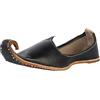 Generic Scarpe basse da uomo Kolhapuri in pelle Jutti Mojari etniche indiane Khussa americane taglia 7-12 (multicolore), nero, 44.5 EU