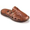 ESTRO Sandali Uomo Esitvi Pelle - Ciabatte Uomo Estive Pelle Sandalo con Suola Gomma Antiscivolo s4 (45 EU, Marrone Ruggine)