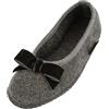 HAFLINGER Pantofole per Donne Fiocco 623322, Numero:38 EU, Colore:Grigio