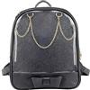 KEEPOP Ita Bag Zaino in pelle carino per ragazza Borsa da spiaggia Borsa a mano con papillon Finestre trasparenti per fai da te Decor, nero fiocco nero, 33, Nero , 33 EU