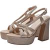 Emanuélle Vee Emanuelle Vee Sandali Donna in Rafia Laminata con Plateau e Tacco Art 451M-915-11-RA