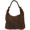 Girly Handbags Borsa a tracolla da donna in vera pelle scamosciata italiana