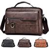 LLELEMAMO Borsello Uomo Tracolla Business Casual - Borsa Crossbody Pelle PU per Lavoro e Viaggio, Piccola Borsa Messenger Spalla, Sling Bag Vintage Quotidiana con Scomparto Tablet, Impermeabile