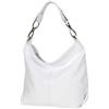 AMBRA Moda GL033 - Borsa a spalla da donna in vera pelle italiana, borsa a tracolla, borsa a mano da donna (bianco)
