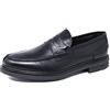 Evoga Mocassini Uomo Class Vera Pelle Vitello Calzature Scarpe Eleganti Blu Nero