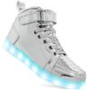 Vorkhuaeri Scarpe da Ginnastica Luminose con Luci per Bambino per Adulti Scarpe da Ragazzi Ragazze Ricarica USB LED Illuminati Scarpe Lampeggianti Alte Xmas (B-Silver,43)