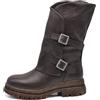IF Fashion Scarpe Stivali da Donna Al Polpaccio Largo Biker Motociclista Con Doppie Fibbie Platform Anfibi MP2751-4 t.moro N.38