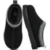Litfun Calde pantofole invernali da donna in vera pelle scamosciata | Solette in memory foam, suola antiscivolo, indossabili all'interno e all'esterno, combinabili con abbigliamento da casa