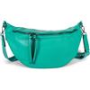 styleBREAKER Borsa a tracolla mezzaluna grande da donna,Verde acqua