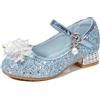 Eleasica Scarpe da Principessa per Ragazze Scarpe col Tacco Bambine Punta Chiusa Ballerine Principessa Sera Matrimonio Festa Cocktail Mary Jane